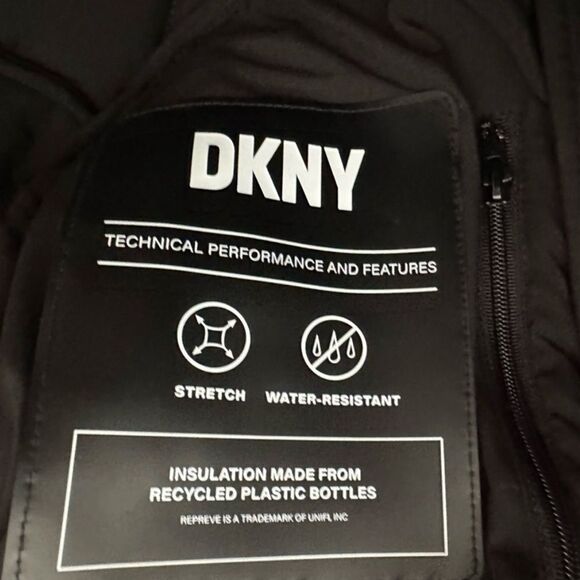 DKNY Black Puffer Jacket Women’s Size Large Black 5° Warmth DL3MPL87 - Picture 5 of 9